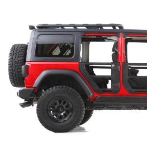 Jeep Wrangler JLU Roof Rack Accessory - Go Rhino - SRM Roll Bar Mount Kit - Textured Black - `19-`22